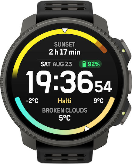 Suunto Vertical 2 48mm Waterproof Smartwatch with Heart Rate Monitor (Titanium Black)