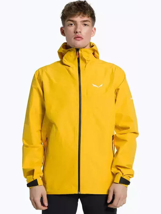 Salewa Puez Aqua 4 Μπουφάν Αδιάβροχο Κίτρινο