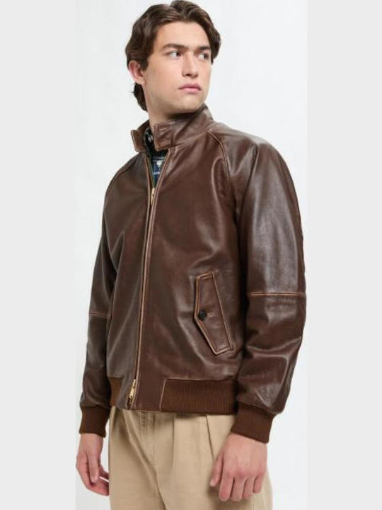 Baracuta Leather Jacket Chocolate
