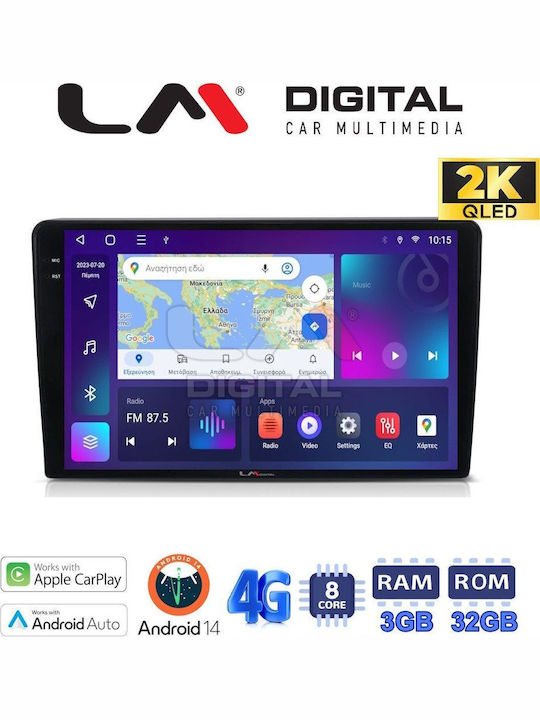 LM Digital Auto-Audiosystem für Peugeot Partner Citroen Berlingo 2008>2018 (Bluetooth/USB/WiFi/GPS/Apple-Carplay/Android-Auto)
