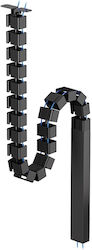 Neomounts Kabelmanagement-Zubehör Kabelrückenorganizer Sit-Stand-Schreibtischrahmen Schraubbefestigt Magnetischer Kanal Schwarz