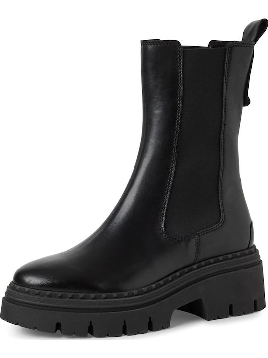 Tamaris Leather Women's Ankle Boots Black