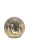 Zen Collection Illuminated Christmas Glass Figure Ball Silver 12x12x11.5cm with Music