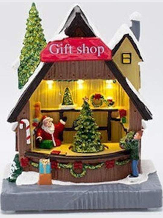 Eurolamp Christmas Illuminated Decorative House with Battery with Movement 17.4x13.5x9.2cm. Gift Shop