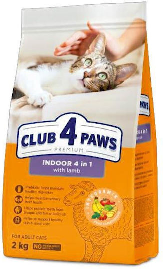 Club 4 Paws Ξηρά Τροφή για Ενήλικες Γάτες με Αρνί 2kg