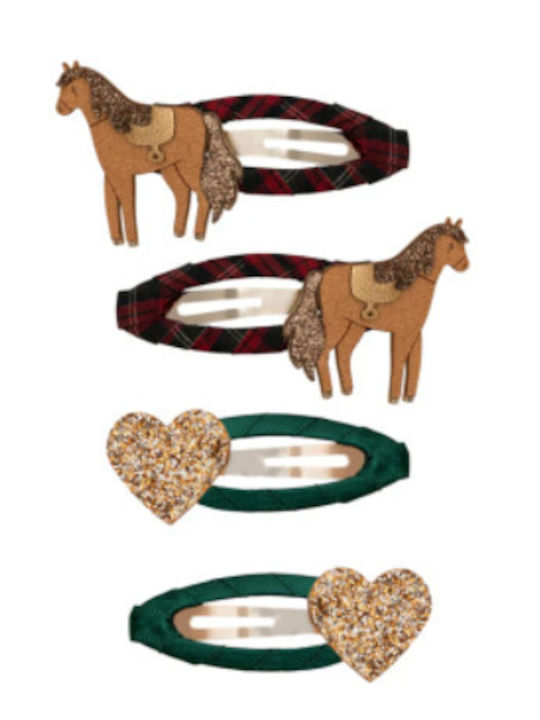 Mimi & Lula Set of Kids Hair Clips with Bobby Pin / Hair Clip Heart