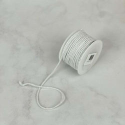 Baumwoll-Schnürsenkel Doppelt 3mm x 25m Weiß