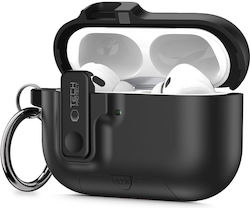 Tech-Protect Slim Hook Case Plastic with Hook in Black color for Apple AirPods Pro 3