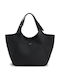 Leder Damentasche Tote Handtasche Schwarz
