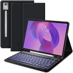 Tech-Protect Flip Cover Σιλικόνης με Πληκτρολόγιο (Lenovo Idea Tab Pro / Pro MT 12.7 TB-373) Μαύρη