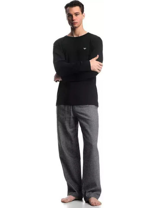 Emporio Armani Men's Winter Pajamas Set Black
