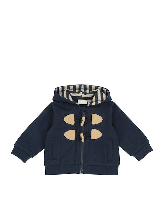 Kinder-Sweatshirtjacke Baumwolle mit Kapuze Rot