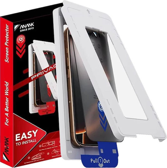 ANANK 2.5D Privacy Screen Protector Μαύρο (iPhone 17 Pro Max / iPhone 16 Pro Max)