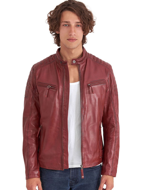 Vainas Delta Sheep Leather Jacket Biker Red