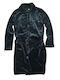 Women's Robe Fleece Fluffy Velvet Black Buttons Down