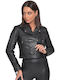 Diona Sheep Δερμάτινο Γυναικείο Biker Jacket Μαυρο DIONA-SHEEP-BLACK