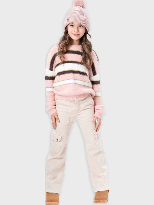 Kinderhose Cargo Stoff Vanille