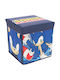 Noxxiez Children's Stool with Storage Space made of Fabric Blue 30x30x30cm 1pcs