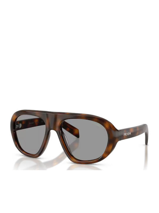 Prada Unisex Sunglasses with Brown Tartaruga Plastic Frame and Gray Lens PRC05S 20D50Q