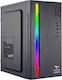 Alcatroz Azzura Millenia Pro Gaming Midi Tower Κουτί Υπολογιστή με RGB Φωτισμό Μαύρο