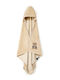La Millou Baby Bath Towel-Bathrobe Hooded Bamboo Sand 85x85cm