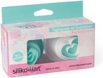Heart-shaped Cutter Set In Different Sizes 2 Pcs Silikomart