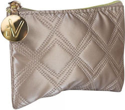 Inter-vion Gold & Black Small Quilted Toiletry Bag Gold