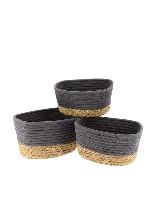 Atmosphera Storage Basket Wicker Gray 23x15x13cm 1pcs
