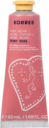 Korres Peony Rose Ενυδατική Κρέμα Χεριών & Νυχιών για Σκασμένα Χέρια 50ml