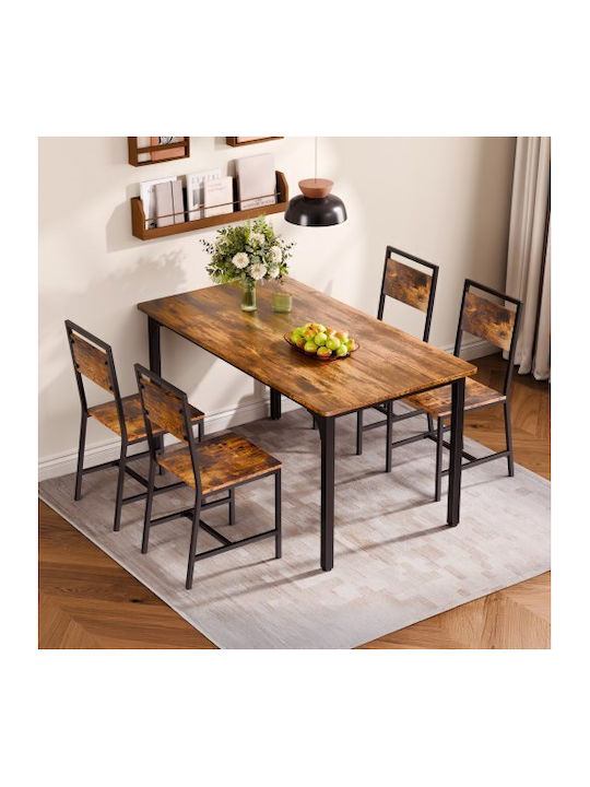 Scaune Sala de mese Lemn Brown, Black 2buc