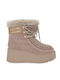 Wildleder Stiefeletten Damen Beige