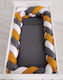 My Sweet Baby Crib Bumpers Braided Inside White, Mustard, Anthracite