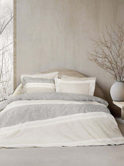 Nima Duvet Cover Set Cotton Single with Pillowcase 160x240 Lido Beige