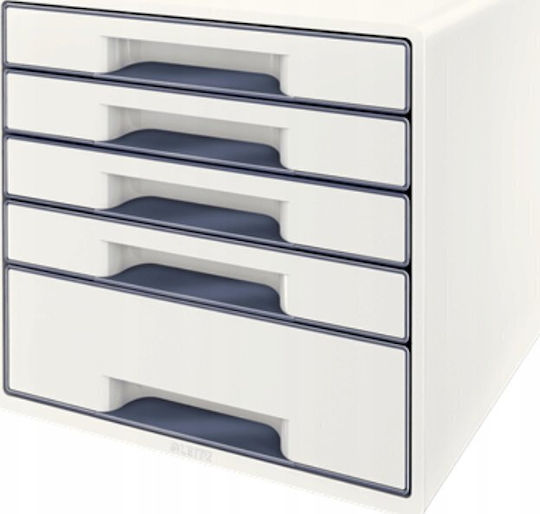 Leitz Plastic Desktop Drawer 5 Positions with Lock Black
