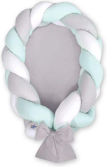 My Sweet Baby Бебешка възглавница-гнездо White, Gray, Mint