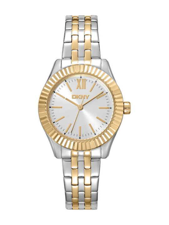 DKNY Women's Watch with Gold Metal Bracelet