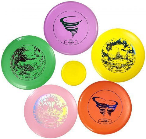 Vevor Disc Golf Set 5 Pieces Flying Discs Beginners Starter Set Disc Golf Full Body Training Putter Mid-range Driver Mini Marker PDGA Approved Outdoor Yard Lawn Beach