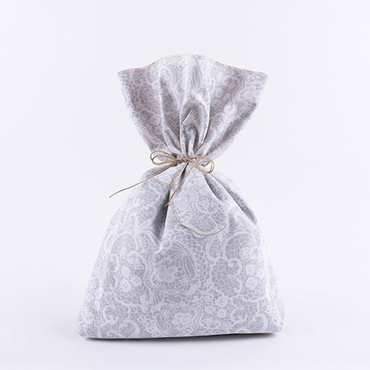 Decorative Fabric Pouch Printed White Lace 384399 45x60cm