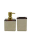 Felhome Set Accesorii Baie Din Poliester 2 Piese Bej