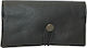 Sertiko Lederne Tabaktasche Schwarz mit Verschluss 15x8.5cm