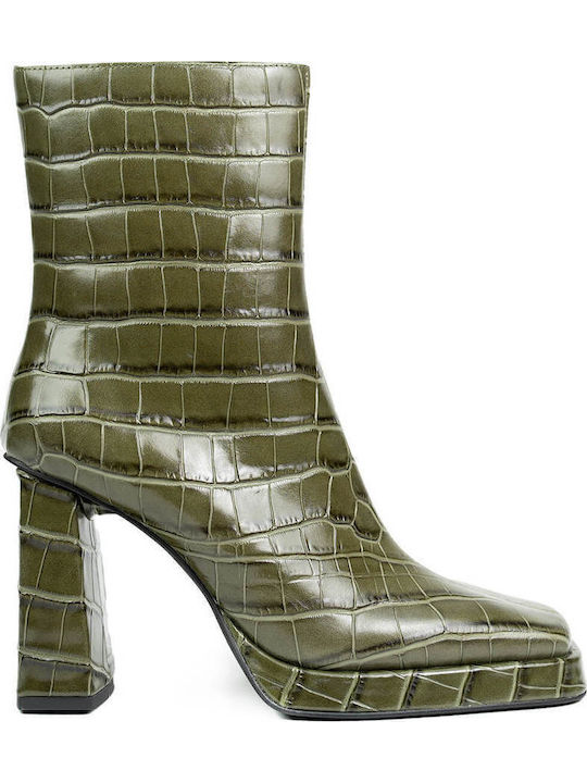 Jeffrey Campbell Maximal Lo Ankle Boots Green