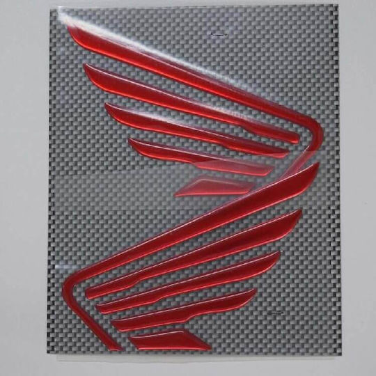 Αυτοκόλλητα Έμβλημα Honda 3d Κόκκινο 2 Τεμ