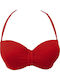 Strapless Bikini Top Κόκκινο
