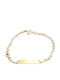 Goldjewels Kids Bracelet ID Two-tone from Gold 14K
