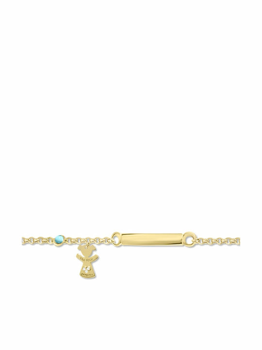 Ekan Kids Bracelet ID from Gold 14K with Baby Girl