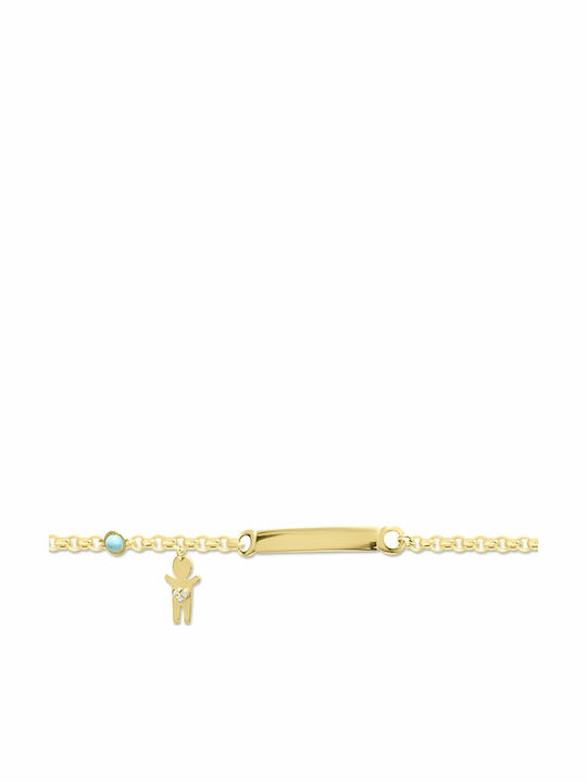 Ekan Kids Bracelet ID from Gold 14K with Baby Boy
