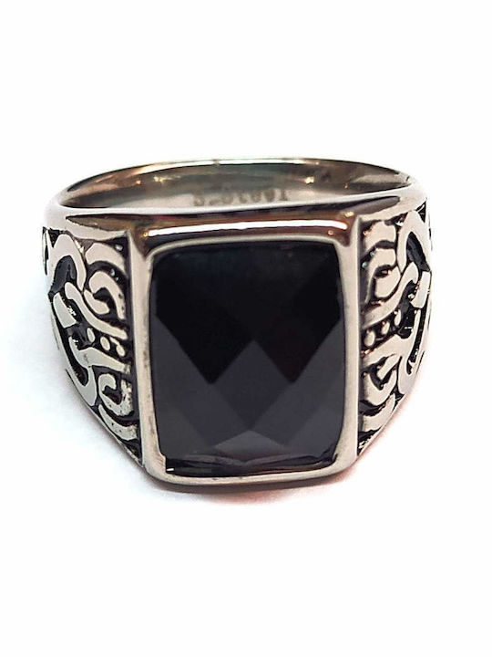 Amalfi Accessories Ring with Stones made of Steel