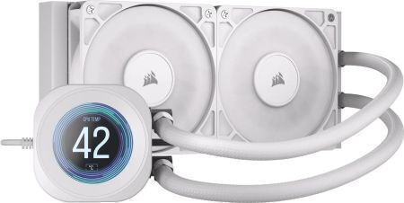 Corsair NAUTILUS 240 RS LCD Water Cooling AIO CPU With 2 Fans 120mm And ARGB Lighting White