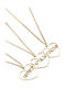 Tatu Moyo Necklace Triple with design Heart Gold Plated