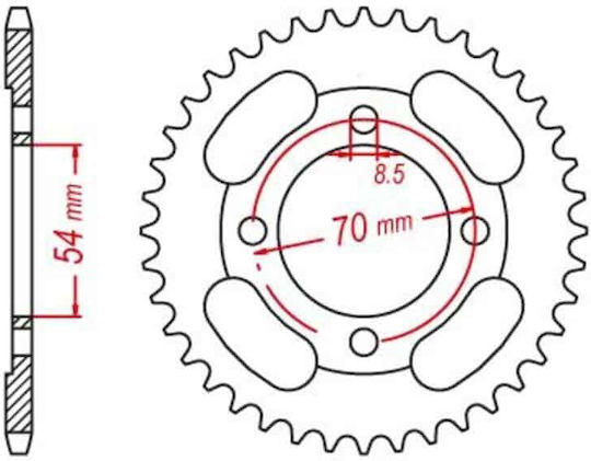 RK Rear Sprocket for Honda Astrea Grand 100 for Triumph Daytona for Yamaha SR